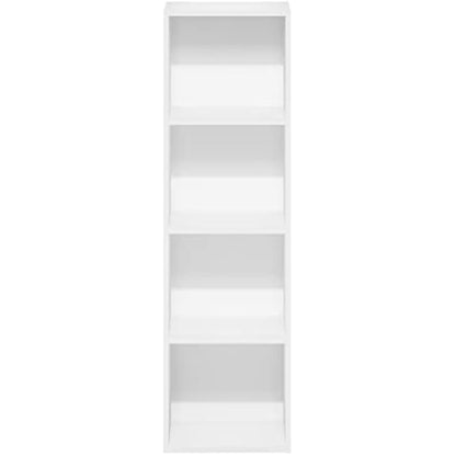 Furinno Pasir 4-Tier Open Shelf Bookcase, White