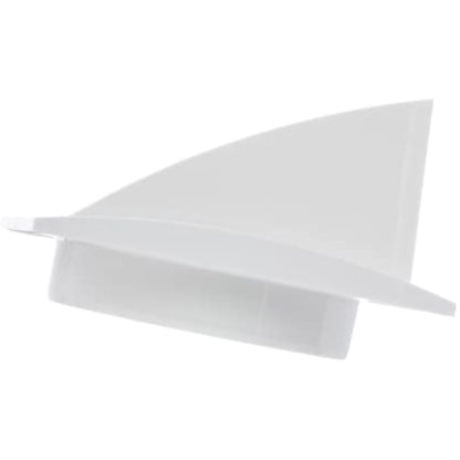 Ø 150mm / 6'' Cowled Duct Cover with Gravity Flap - Ventilation Grille with Rain and Wind Protection - External Air Vent Covers - ABS Plastic White