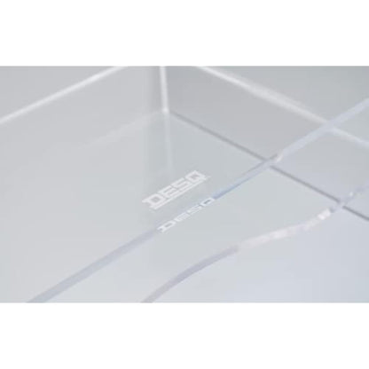 Desq Acrylic Monitor Stand Height 120 mm Letter Tray Dutch Design Transparent