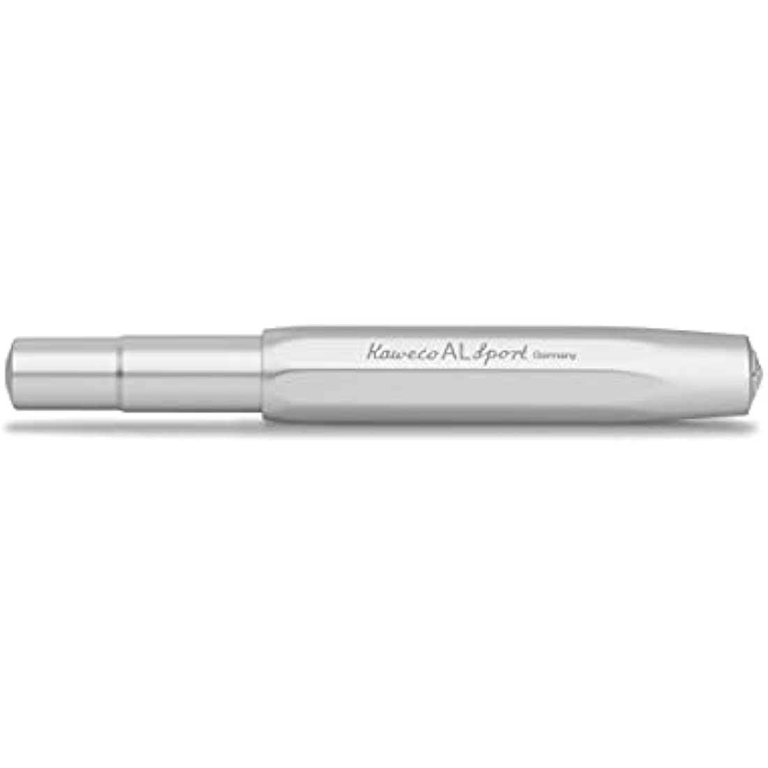 Kaweco AL SPORT Fountain Pen Silver I Premium Fountain Pen for Ink Cartridges I Exclusive Fountain Pen 13 cm I Nib: BB (Extra Broad)