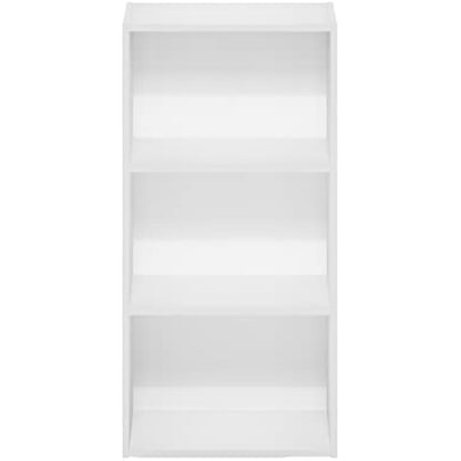 Furinno Luder 3-Tier Open Shelf Bookcase, White