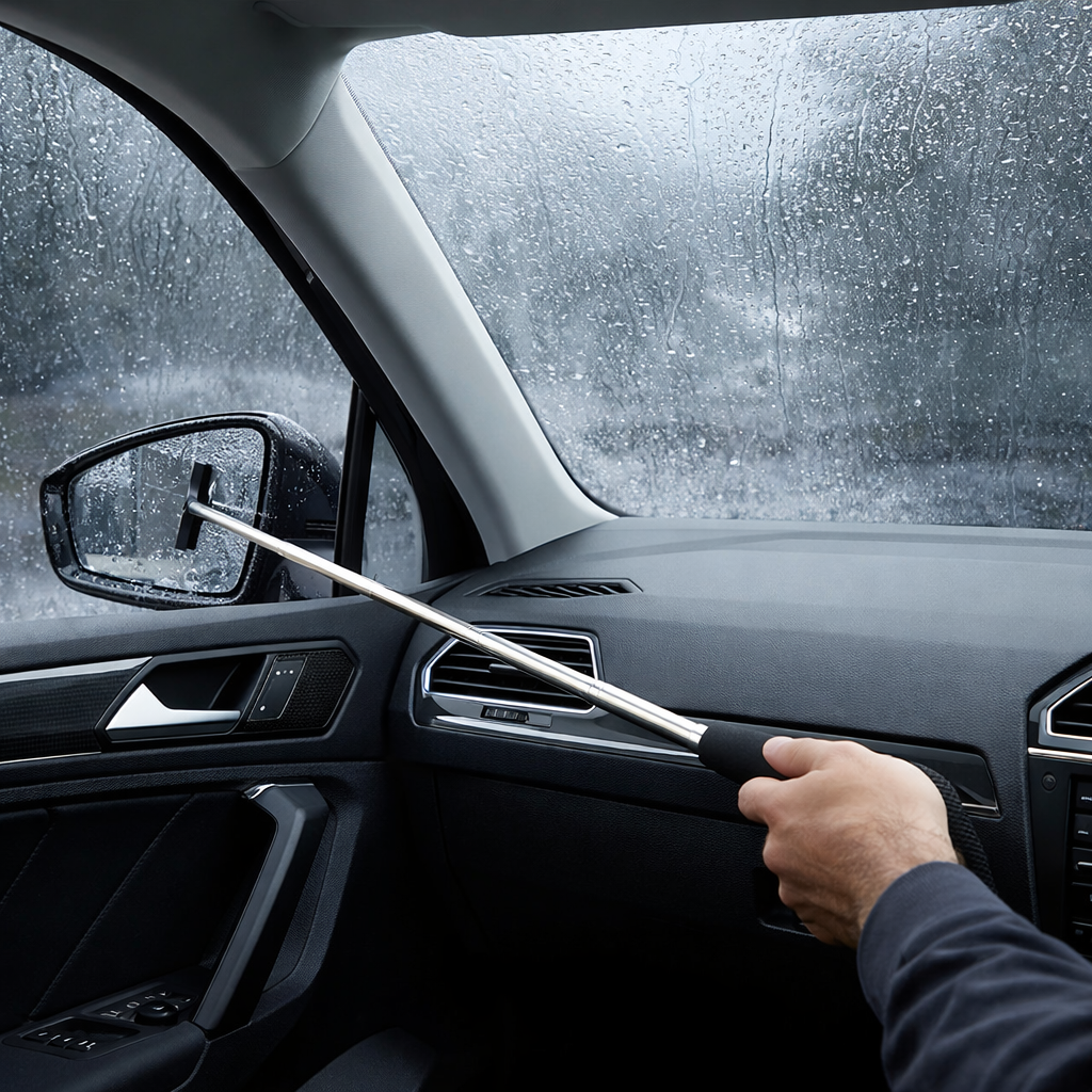 Telescopic Car Mirror Squeegee