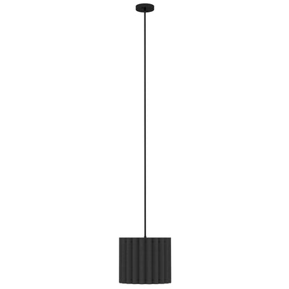HOMCOM Linen Pendant Light, Bedside Ceiling Lamps with E27 Bulb, Modern Hanging Lights for Living Room, Bedroom, Kitchen, Hallway, Black