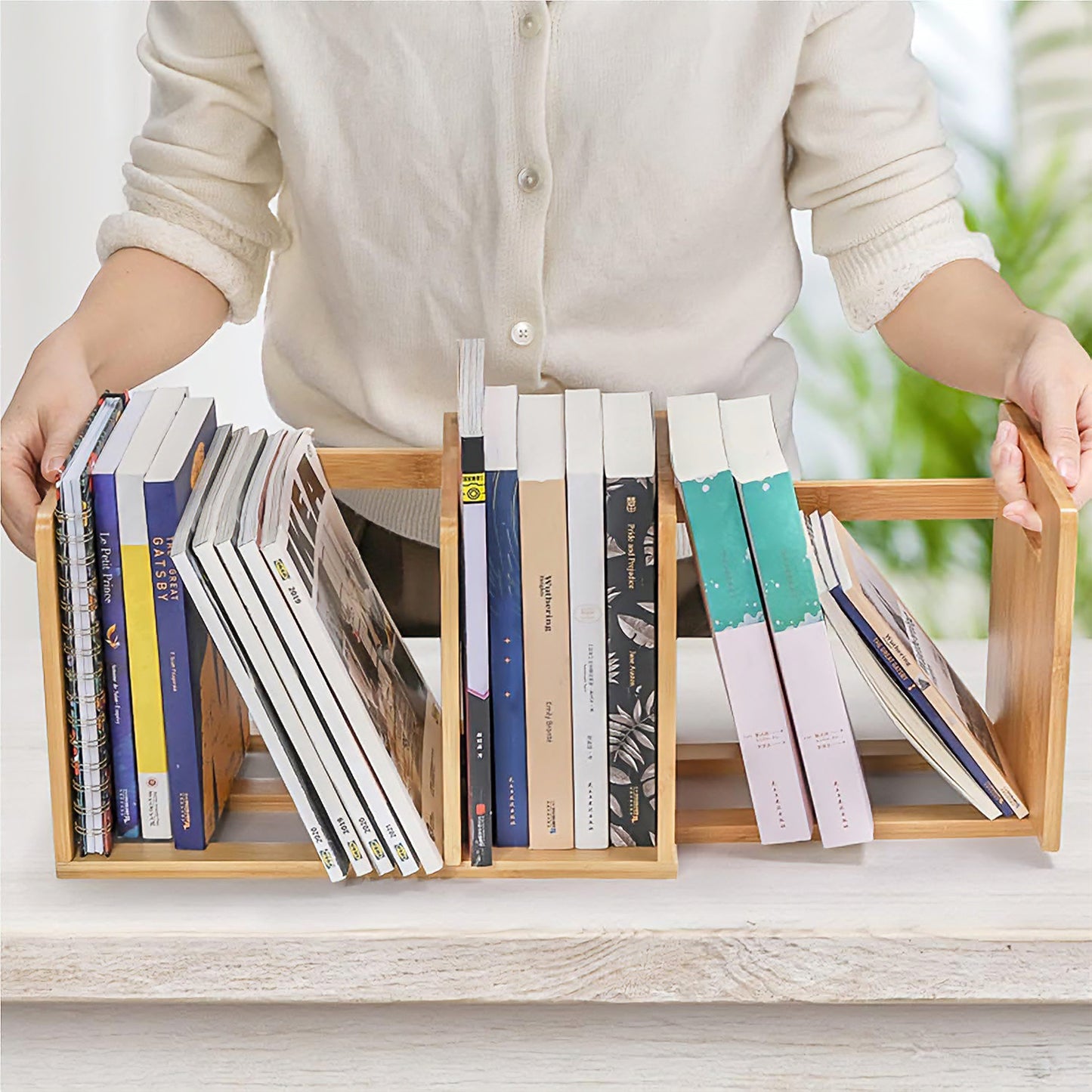 Bamboo Expandable Bookshelf