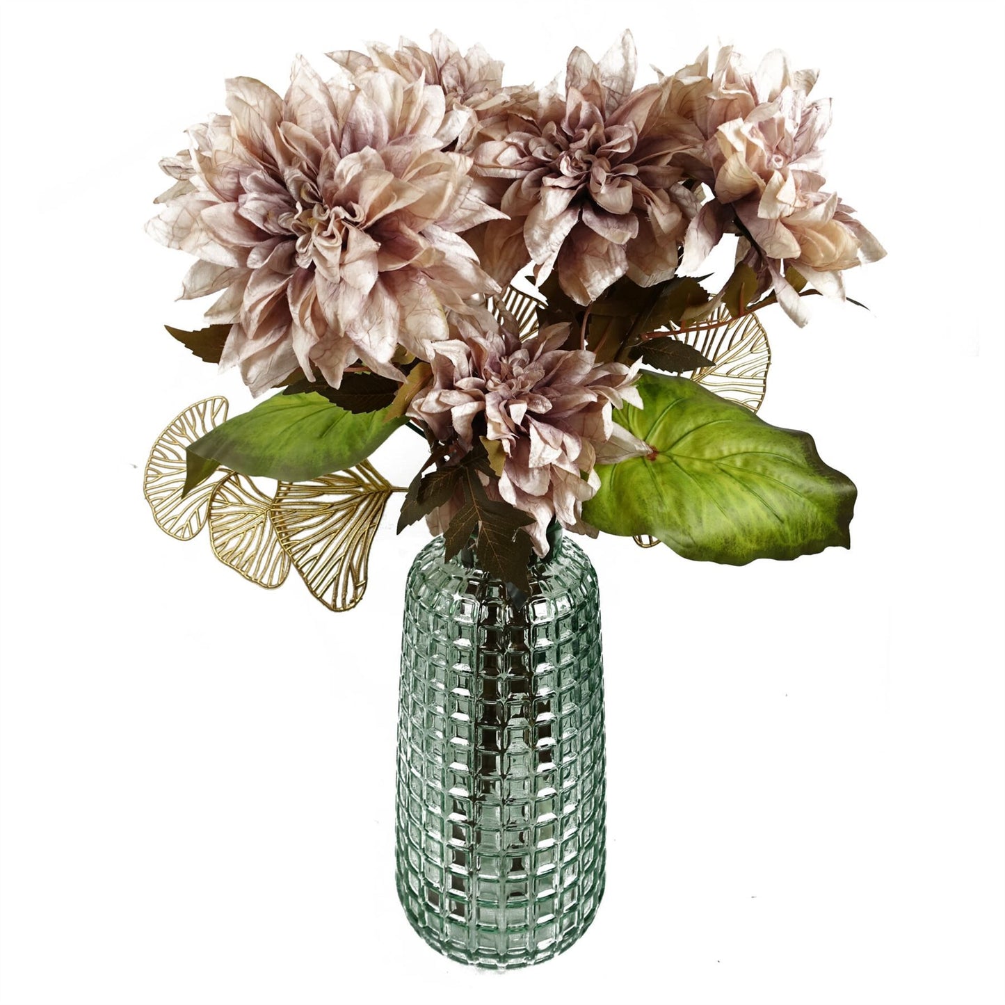 65cm Golden Leaves Flower Arrangement Decoration