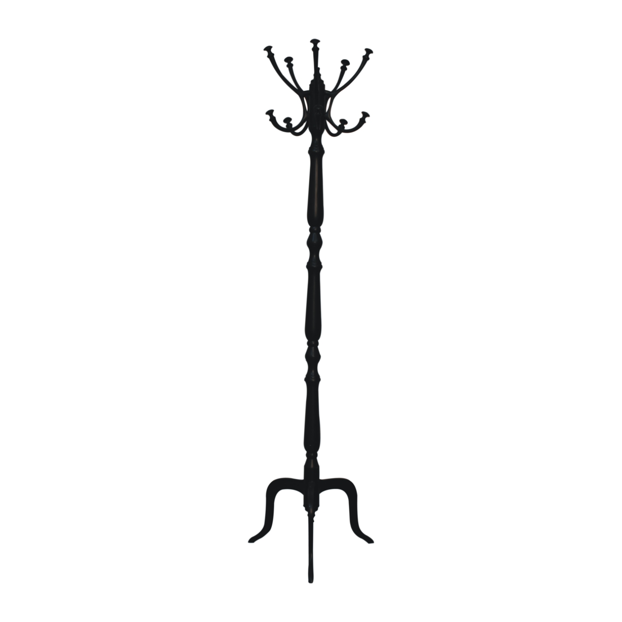 Artisan Furniture Black Coat Stand, 6 Hooks, Black