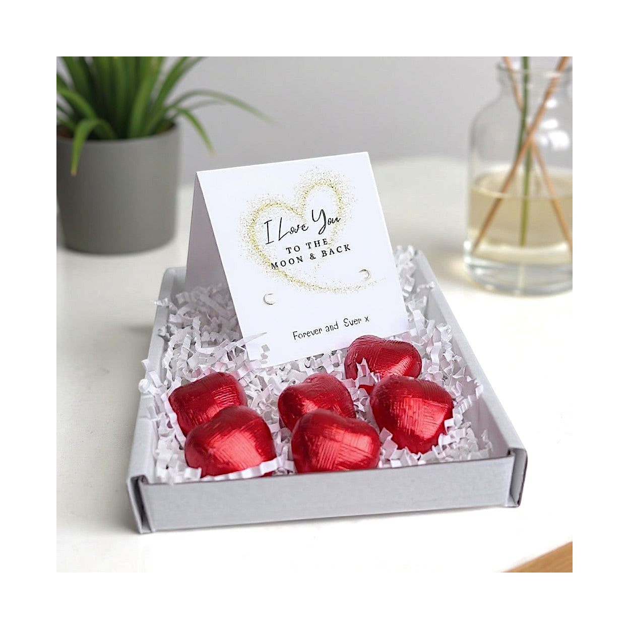 Love You to the Moon & Back Silver Earrings Mini Gift Hamper