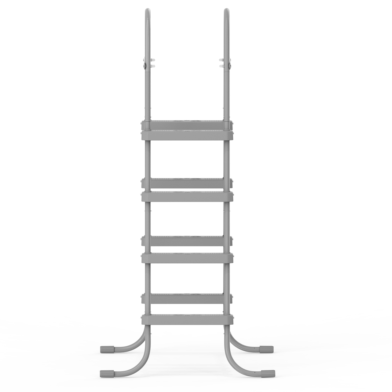 4-Step 52in Iron Pool Ladder (Gray Frame + Gray Steps)