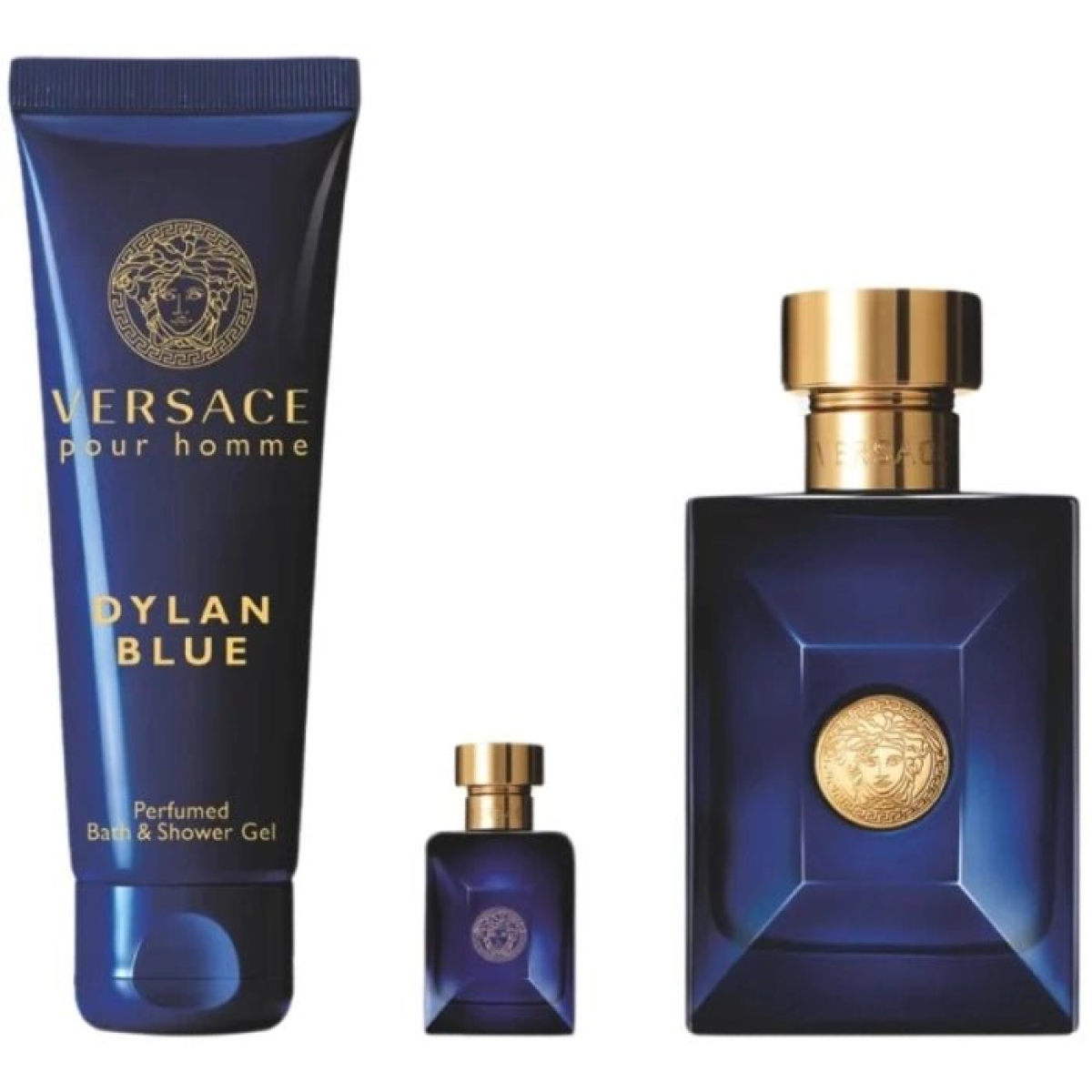 Versace Dylan Blue Gift Set (Eau De Toilette 100ml  Shower Gel 150ml  Eau De Toilette 5ml)