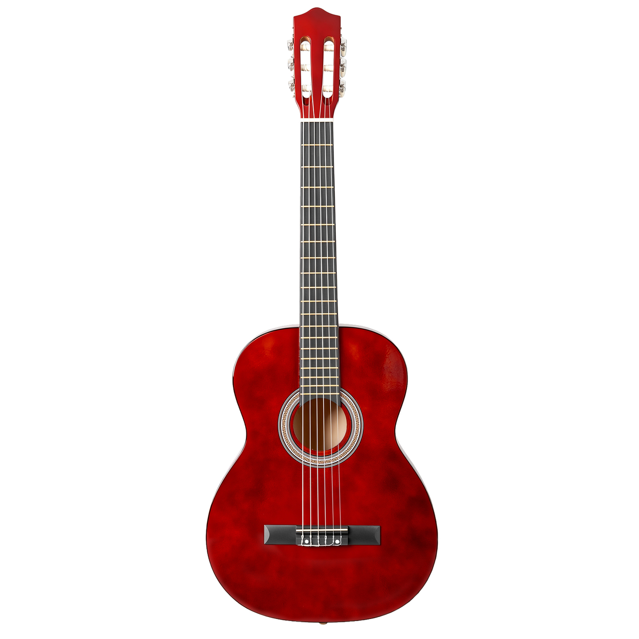 39 Inch Round Barrel Basswood Classical Folk Guitar (Coffee)