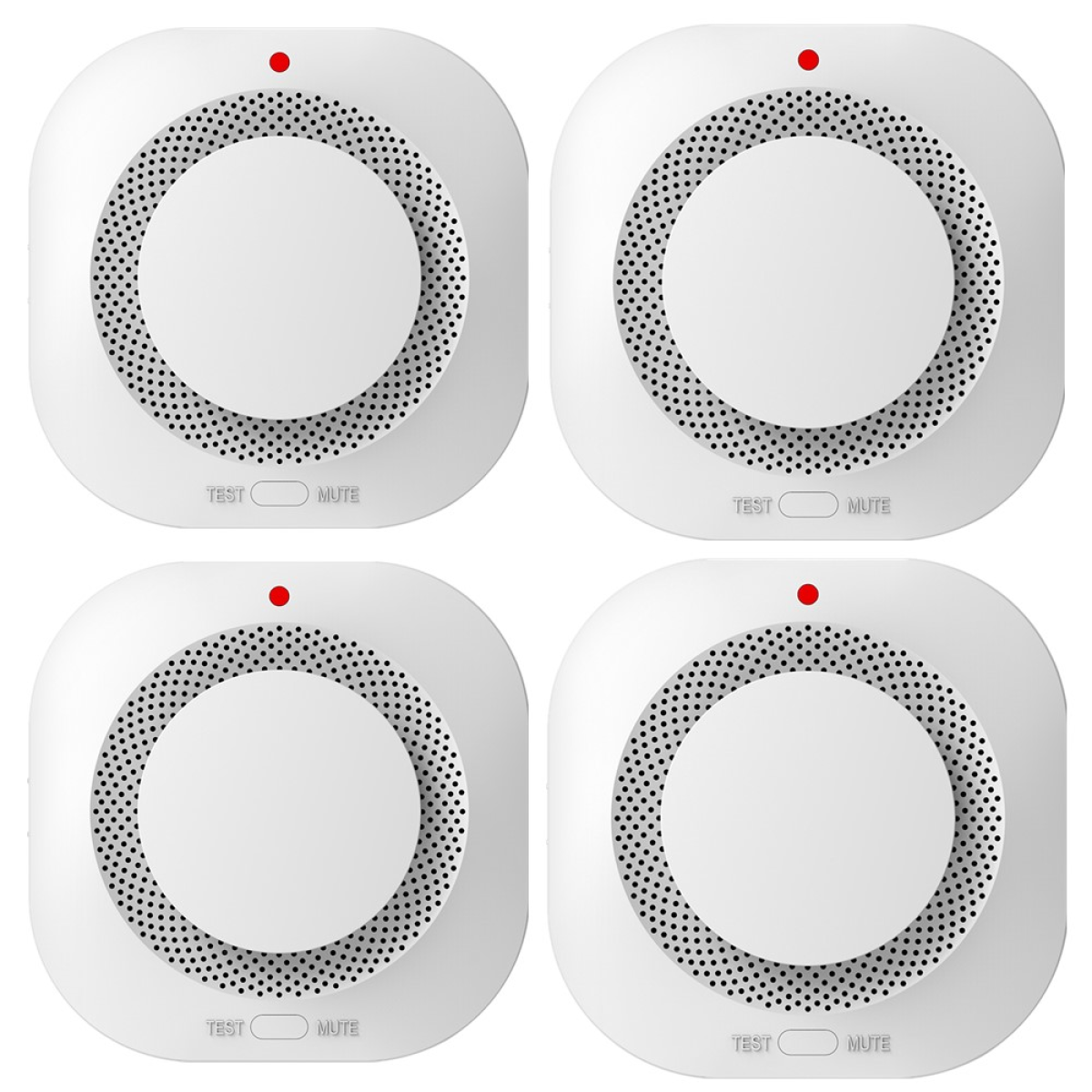 （4 Pack）Smoke Alarm Fire Protection Home Security System Smoke Alarm