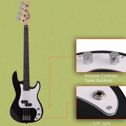 Glarry GP Electric Bass Guitar Cord Wrench Tool Black--Replacement code: 25425275