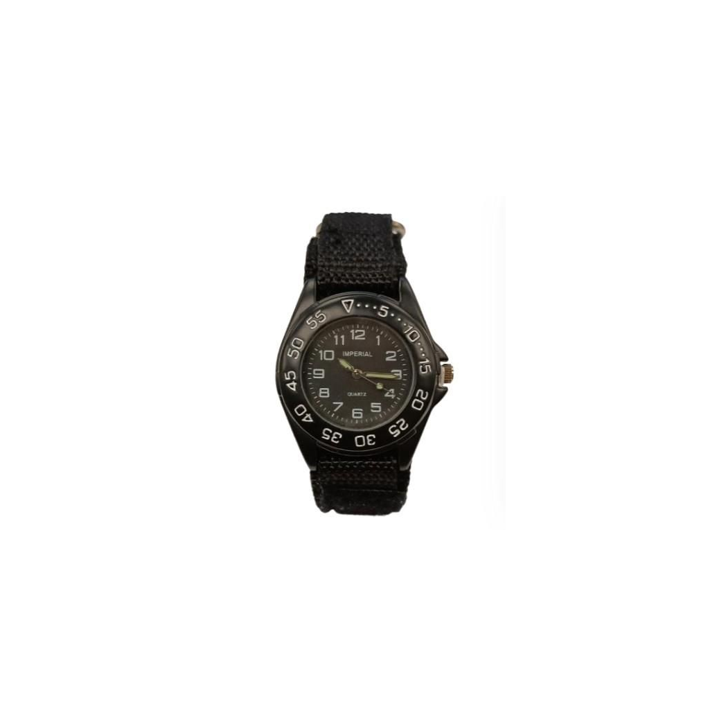Imperial Children Black Mid Dial with Velcro Strap Easy Fasten Watch IMP429N CLEARANCE NEEDS RE-BATTERY