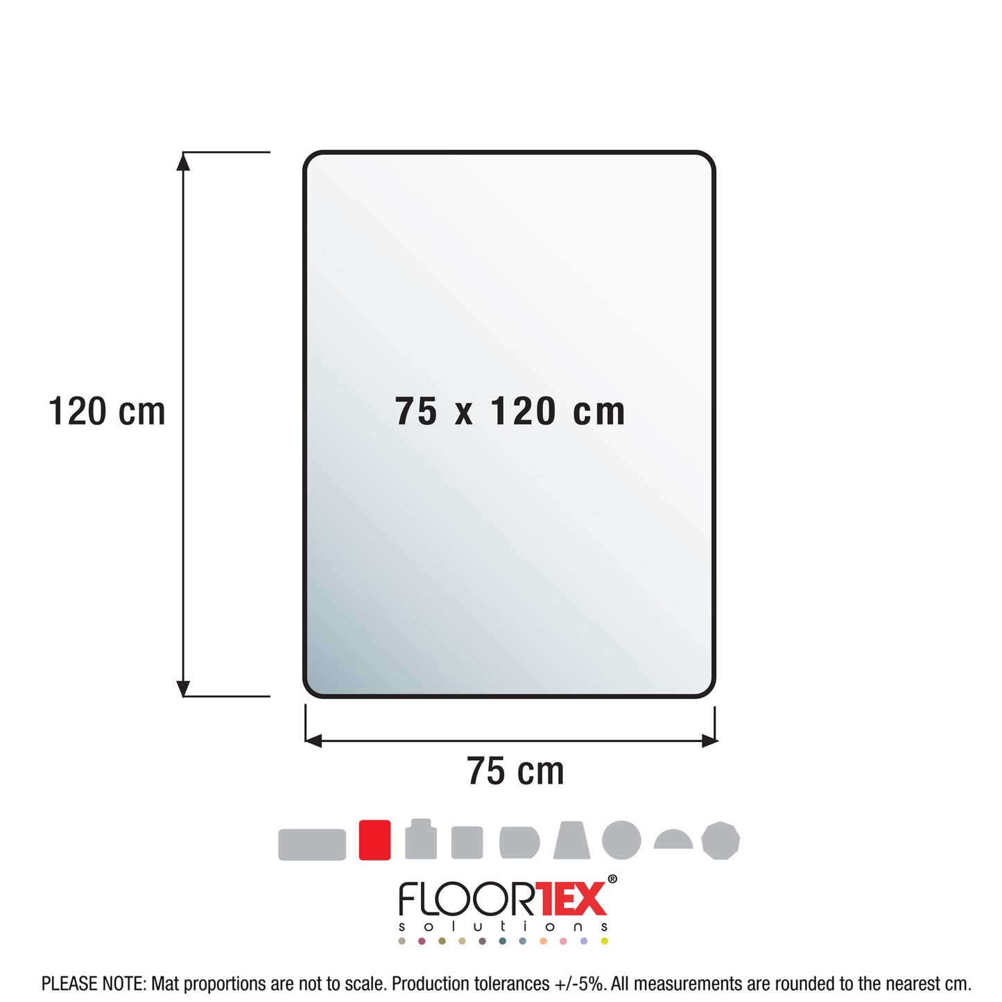 Advantagemat® Vinyl Rectangular Chair Mat for Carpets up to 6mm - 75 x 120cm