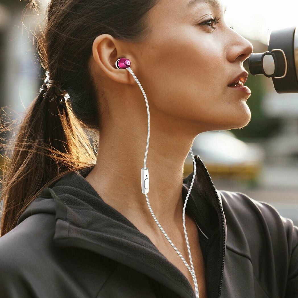 Cocoon 100 Series Noise-Isolating Tangle Free In-Ear Headphone for Smartphone - Cerise Pink