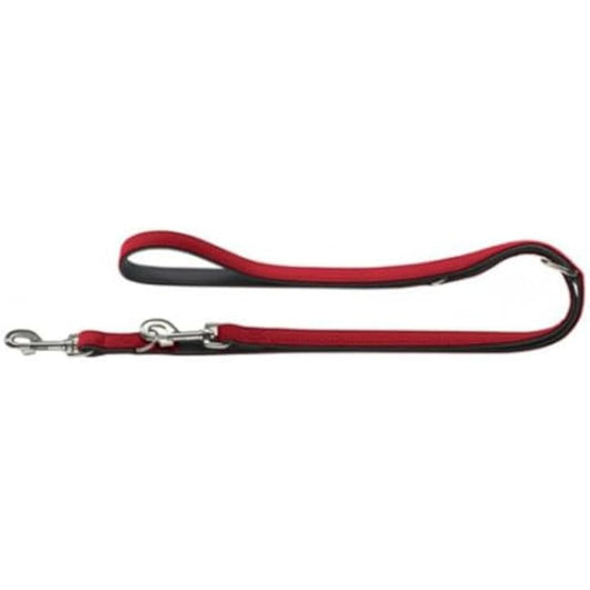 HUNTER Softie Art-Nubuk Nickel Training Lead Rope, 20 x 200 cm, Large, Red/Nappa Black