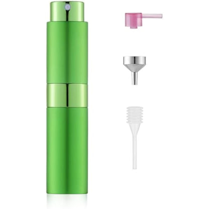 Toureal 8ml Travel Perfume Atomiser Refillable - Mini Aftershave Spray Bottle - Small Glass Fragrance Atomizer for Women - Portable Empty Cologne Refill Pump Dispenser for Men Green