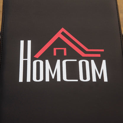 HOMCOM Adjustable Weight Bench with Barbell Rack and Dip Station, Black