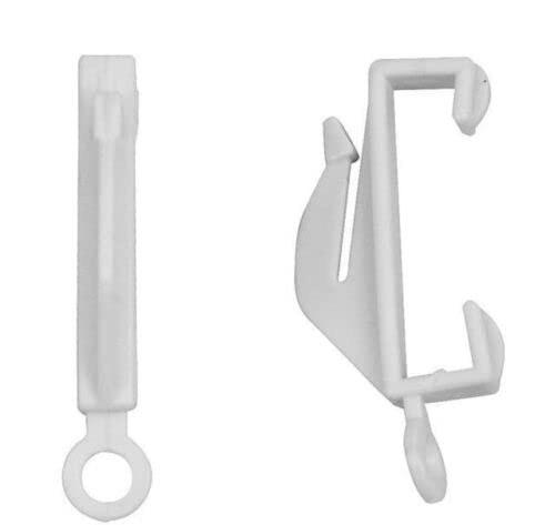 fiXte® 40 Curtain Track Glider Hooks With Sturdy Grip Fit Integra Decorail Rail Clip On Easily