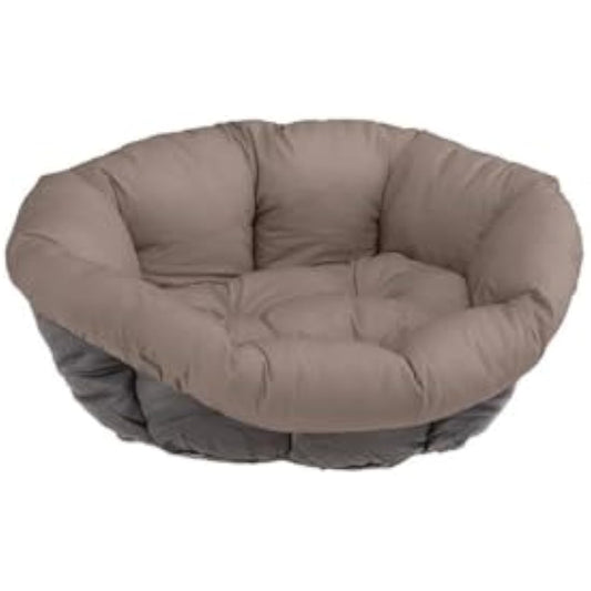 Ferplast Cushion for dog and cat bed SOFA' CUSHION 6 Padded spare cover for pet bed, Soft cotton washable, Adjustable with elastic cord, 73 x 55 x h 27 cm Grey
