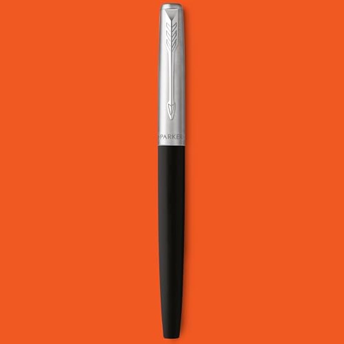 Parker Jotter Originals Fountain Pen | Classic Black Finish | Medium Nib | Blue & Black Ink