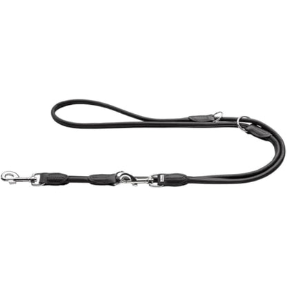 HUNTER Round and Soft Nickel Training Lead Rope, 10 cm x 200 mm, Large, Nappa Black