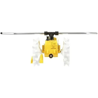 Nelson Rain Train Traveling Sprinkler for Yard, Heavy Duty Rotating Lawn Sprinkler with Large Area Coverage, Yellow