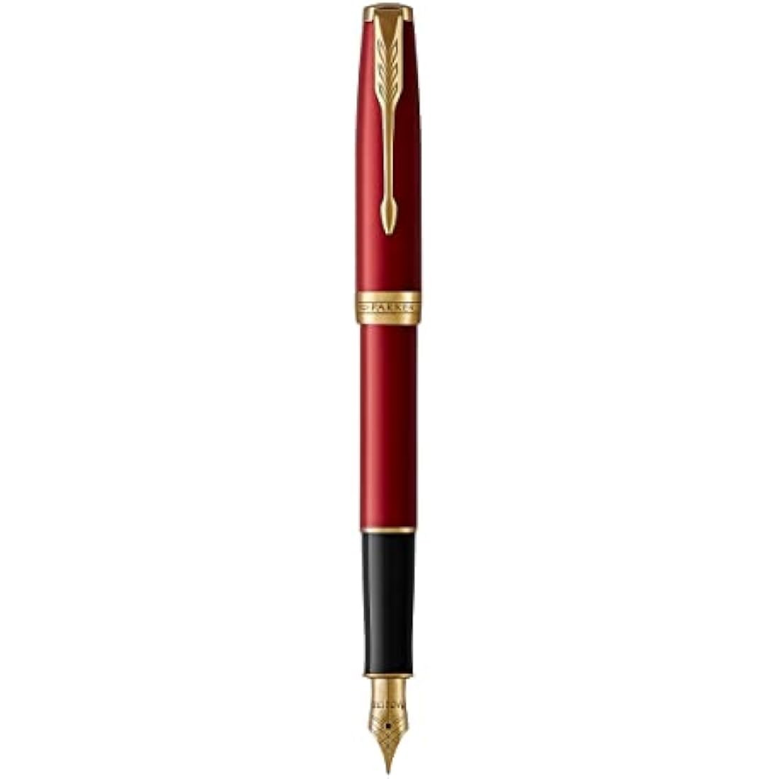 Parker Sonnet Fountain Pen | Red Lacquer with Gold Trim | Fine Nib | Gift Box