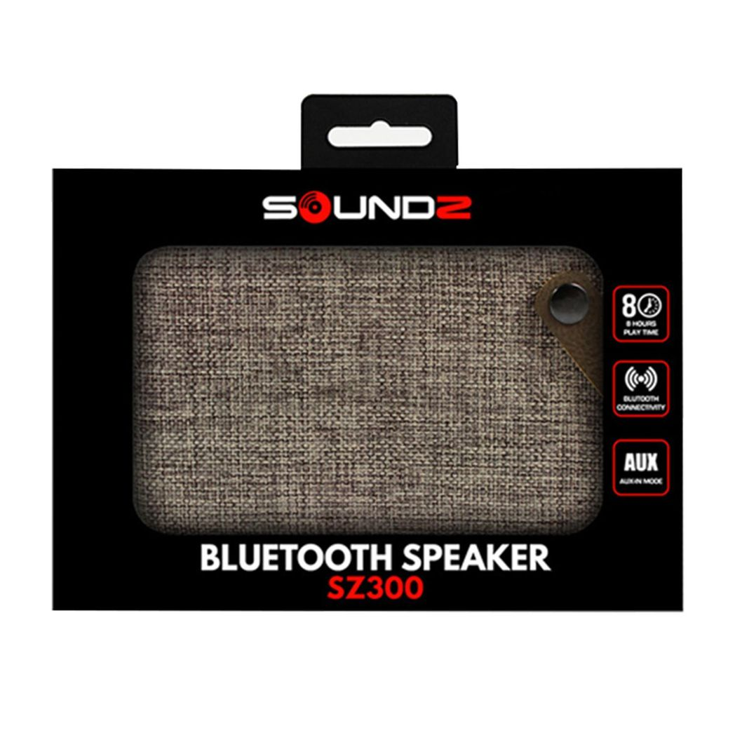 Soundz Fabric Bluetooth V4.1 Active Portable Speaker SZ250 & SZ300[SZ300 - Brown]