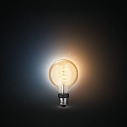 Philips Hue White Ambiance Filament Single Smart LED Globe [E27 Edison Screw] - 550 Lumens. Works with Alexa, Google Assistant and Apple Homekit
