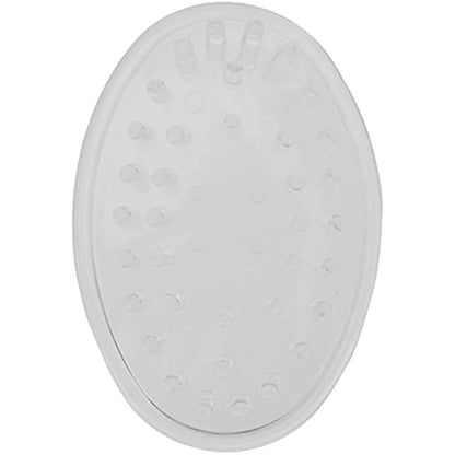 iDesign Hand Soap Holders, Small Oval Soap Dish Made of Durable Plastic, Set of 3 Practical Soap Trays for Bathroom, Toilet or Kitchen Sink, Clear