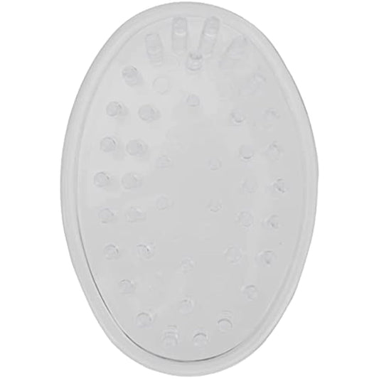iDesign Hand Soap Holders, Small Oval Soap Dish Made of Durable Plastic, Set of 3 Practical Soap Trays for Bathroom, Toilet or Kitchen Sink, Clear