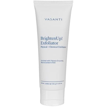 Vasanti Brighten Up! Enzymatic Face Rejuvenator – Brightens, Exfoliates & Cleanses for Soft, Smooth & Radiant Skin – Enriched with Papaya, Professional Microcrystals & Aloe (Full Size)