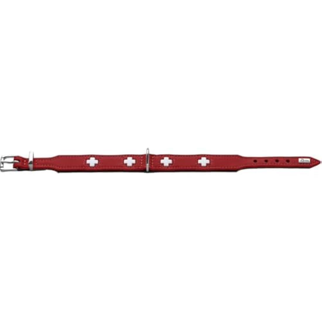 HUNTER Collar Swiss 75 Organic Leather,61,0-68,5 cm, Red/Black