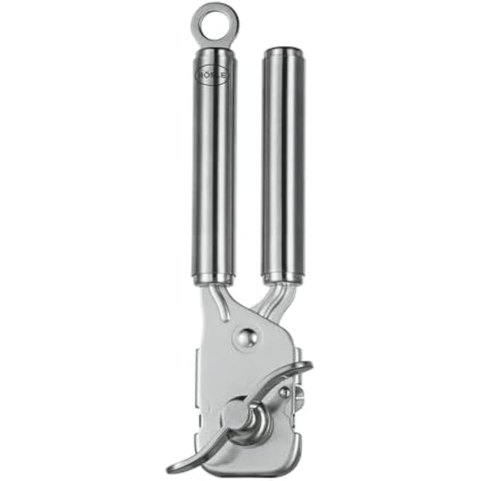 RÖSLE Tong Tin Opener, Can Opener with Pliers Grip Made of Pure Stainless Steel, without Sharp Edges, Resealable Lid, 18/10 Stainless Steel