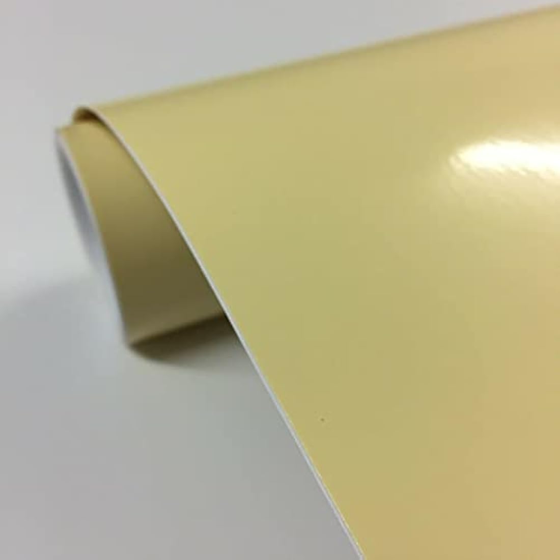 vgoltd Furniture Stickers Gloss Self Adhesive Vinyl Wrap Sticky Contact Paper Roll for Kitchen Countertop Cupboard Cabinets Wardrobe & Tabletops (Cream, 30W x 500L cm)
