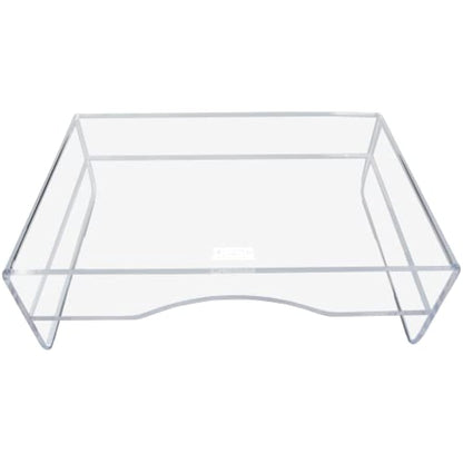 Desq Acrylic Monitor Stand Height 120 mm Letter Tray Dutch Design Transparent