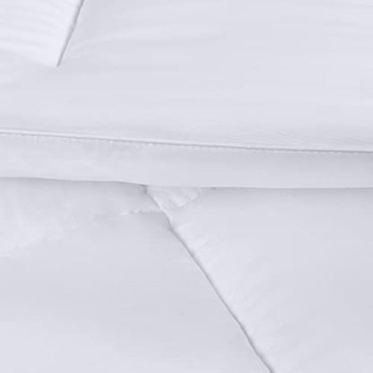 Utopia Bedding 4.5 tog Single Duvet with Corner Tabs, Microfiber Soft Breathable Duvet, Box Stitched All Year Round Quilt 135x200 cm (White)