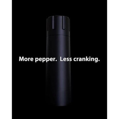 MANNKITCHEN Pepper Cannon Pepper Grinder - Professional Grade Heavy Duty, High Output Pepper Mill - Grind 10x Pepper for Steaks, BBQ & More