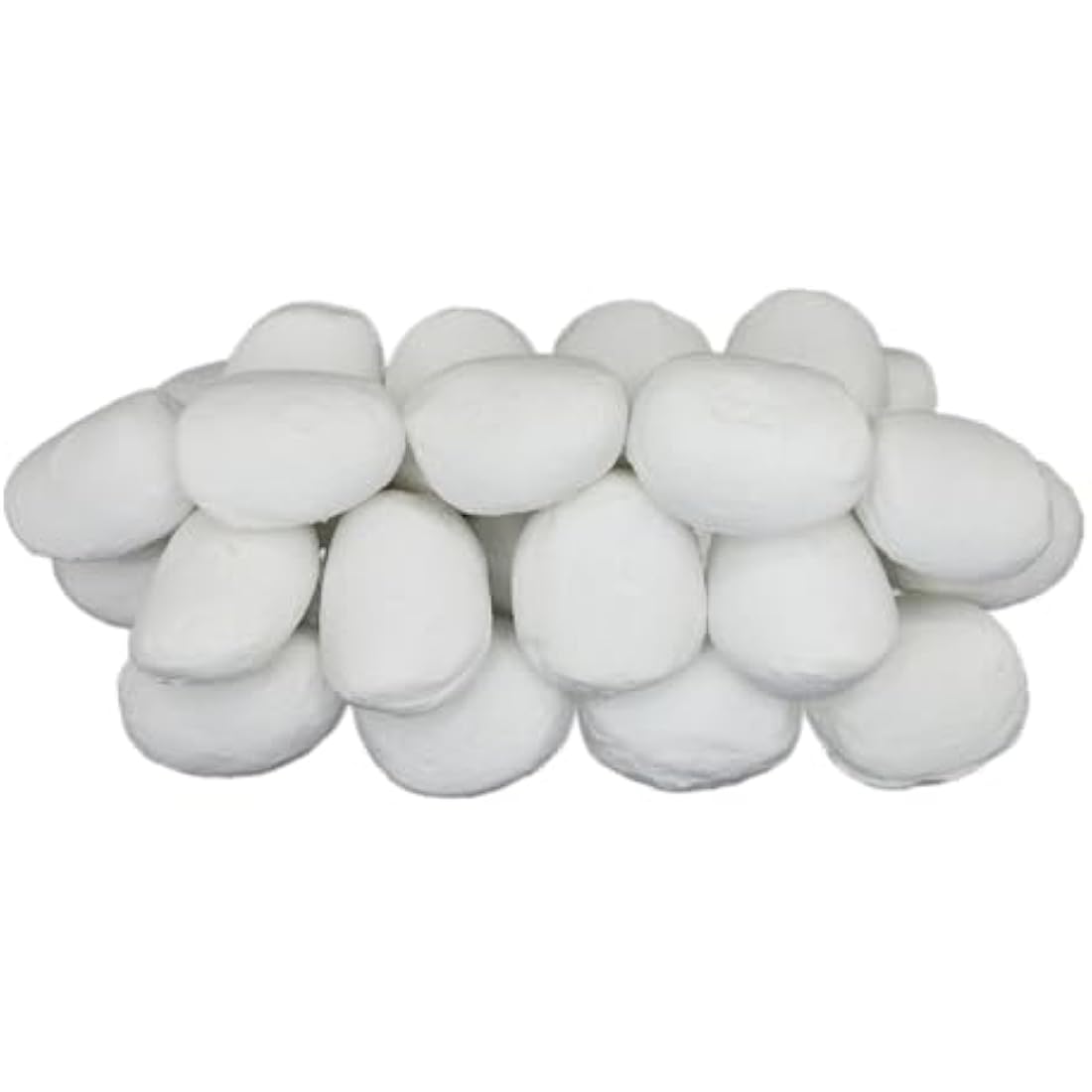 The Stove Wizard 15 Grey & White Gas Fire Replacement Pebbles For LPG Electric and Bio Ethanol Fires