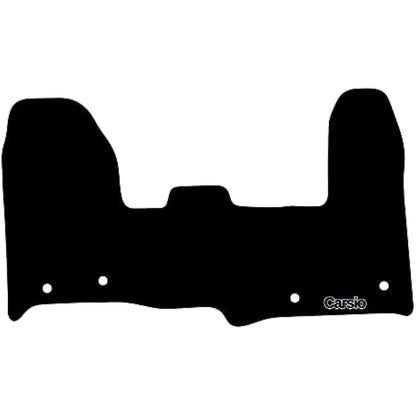 Carsio Carpet Van Cab Mats For Ford Transit Custom Auto 2018+ Tailored Fit Floor Mat Set Complete Accessory Black Custom Fitted - All Weather, Anti-Slip Backing & Black Trim