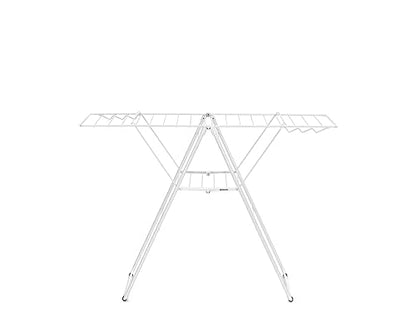 Brabantia HangOn Laundry Drying Rack (20m / Fresh White) Compact, Foldaway, Adjustable Indoor Stainless Steel Clothes Horse