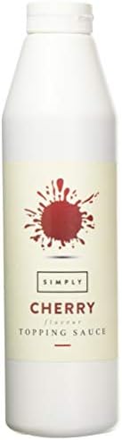 Simply Cherry Topping Sauce, Ready to Use Dessert Sauce for Ice Cream, Waffles, Pancakes, Coffee & Milkshakes (1 kg)