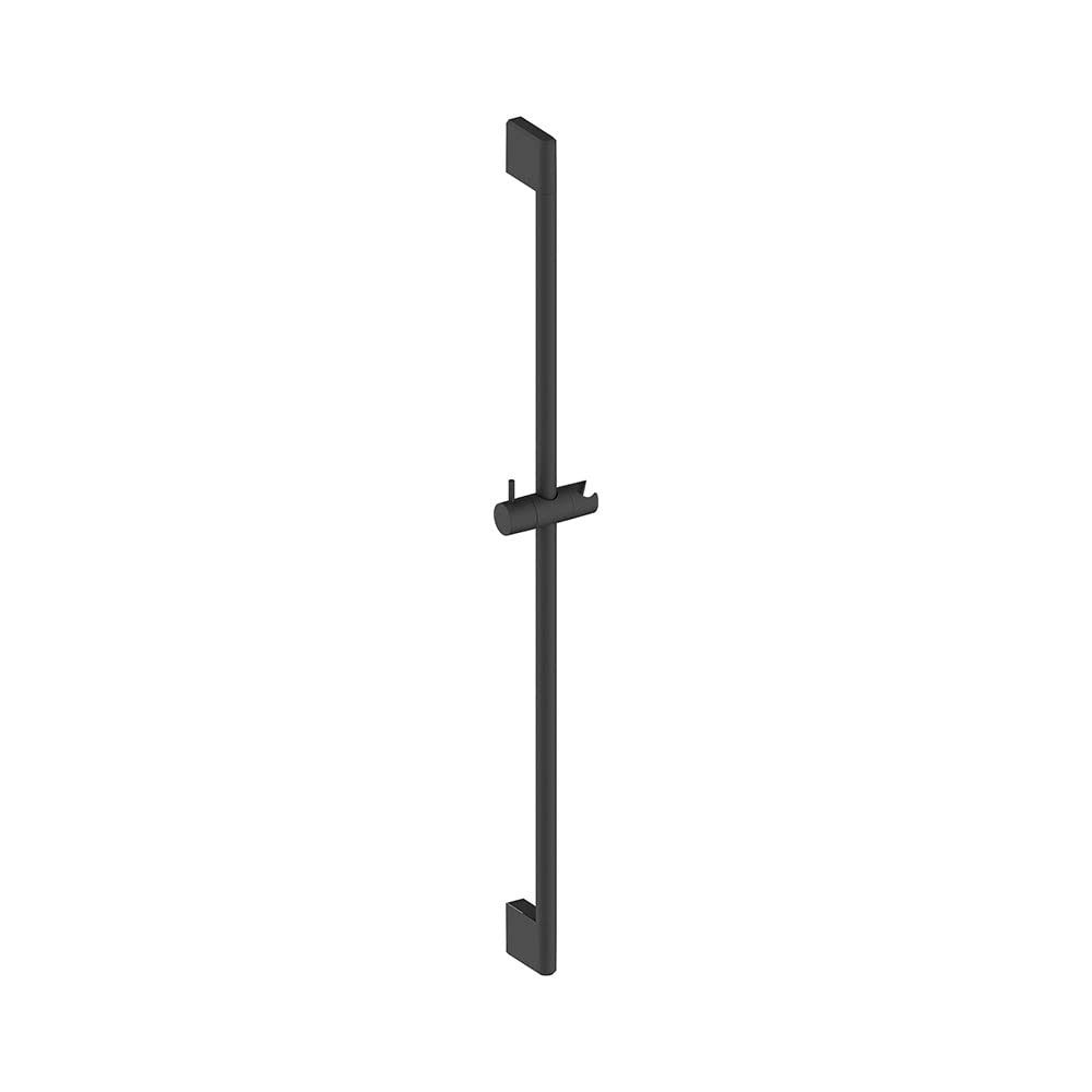 Duravit Universal Shower Rail, Shower Rail Slider with Height Adjustable Hand Shower Holder, Shower Riser Rail (900 mm), Black Matt