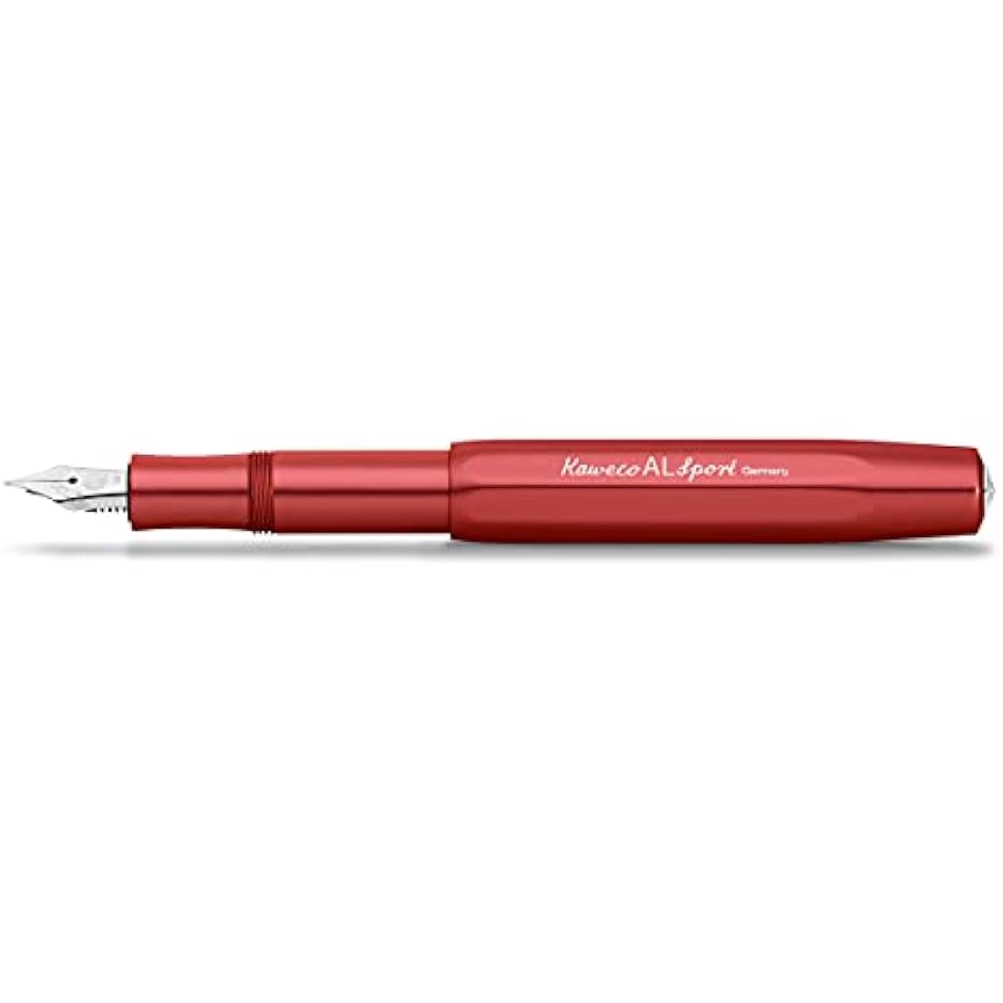 Kaweco AL SPORT Fountain Pen Deep Red I Premium Fountain Pen for Ink Cartridges I Exclusive Fountain Pen 13 cm I Nib: EF (Extra Fine)