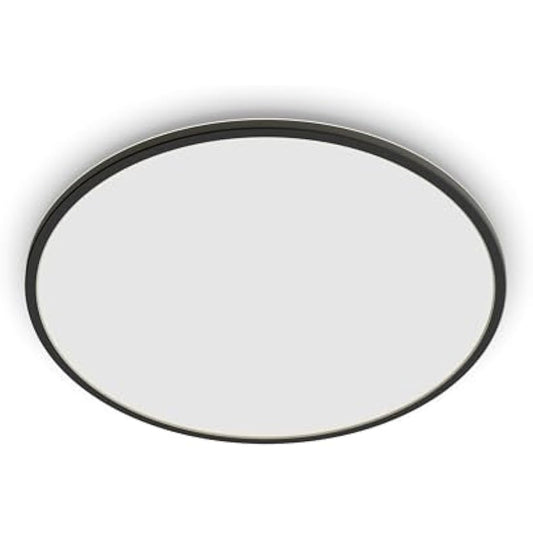 Philips LED Superslim Outdoor Ceiling Light 15W [Warm White - Black] Water Resistant IP54, for Garden, Patio and Terrace Lighting.