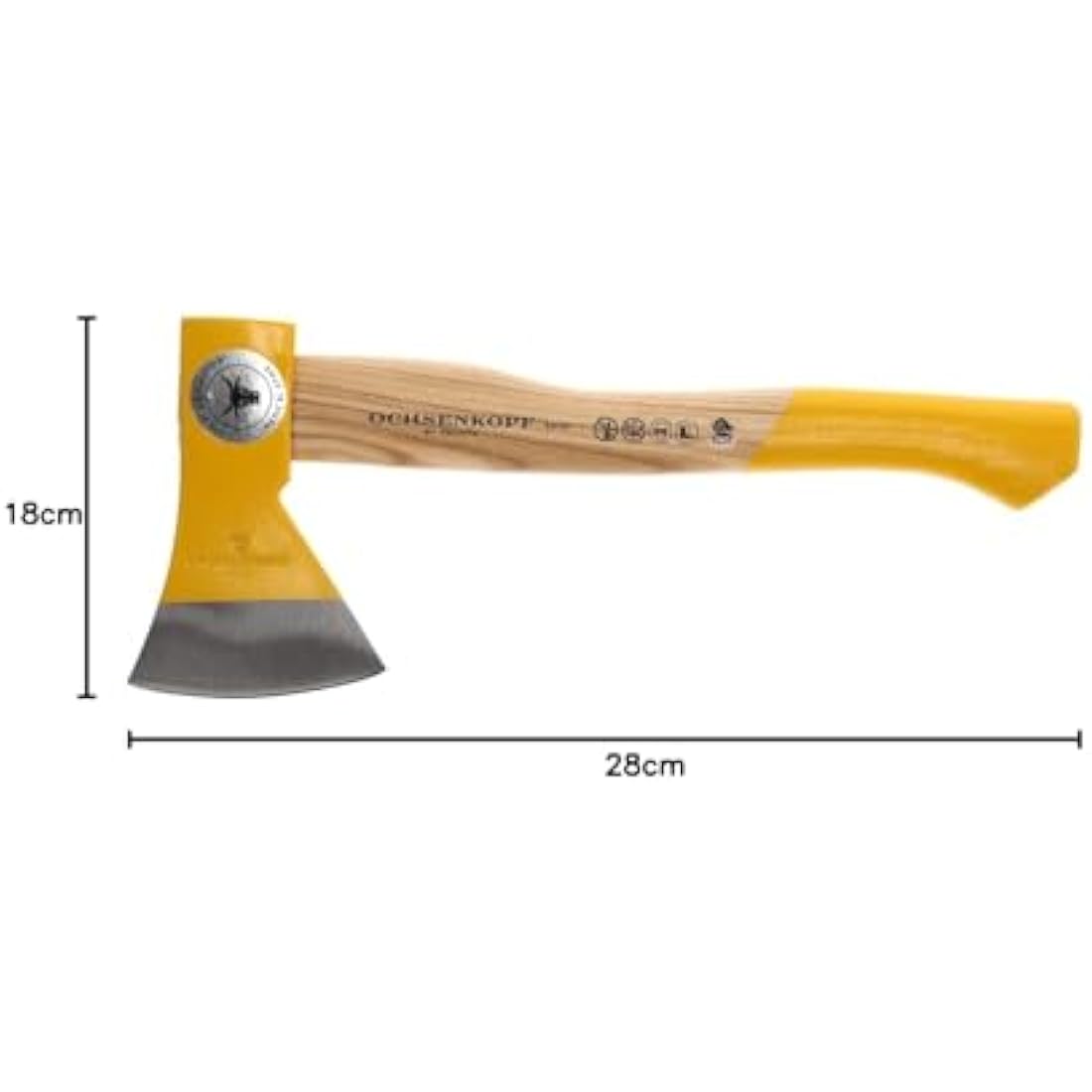 Ochsenkopf OX235E-0802 Forestry Hatchet, Beige/Yellow/Silver, 800 g