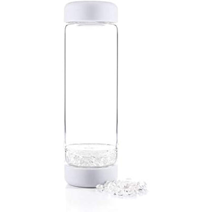 VitaJuwel inu! CRYSTAL cloud white | The Original DIY Crystal Water Bottle with Clear Quartz