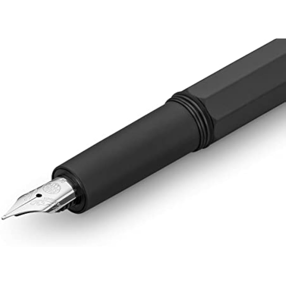 Kaweco ORIGINAL Fountain Pen 060 Black Chrome I Premium Aluminium Fountain Pen for Ink Cartridges I Exclusive Fountain Pen 13 cm I Nib: F (Fine)