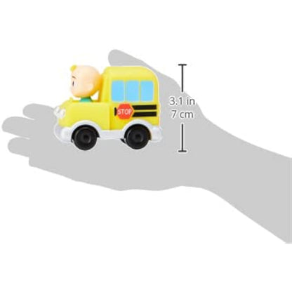 CoComelon JJ Melon Mini Vehicle - Features Built-In JJ in School Bus Toy Car - Toys for Kids, Toddlers, and Preschoolers